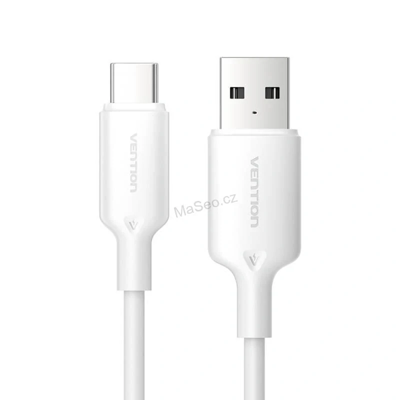 Kabel USB 2.0 A na USB-C 3A Vention CTQWF 1M (bílý)
