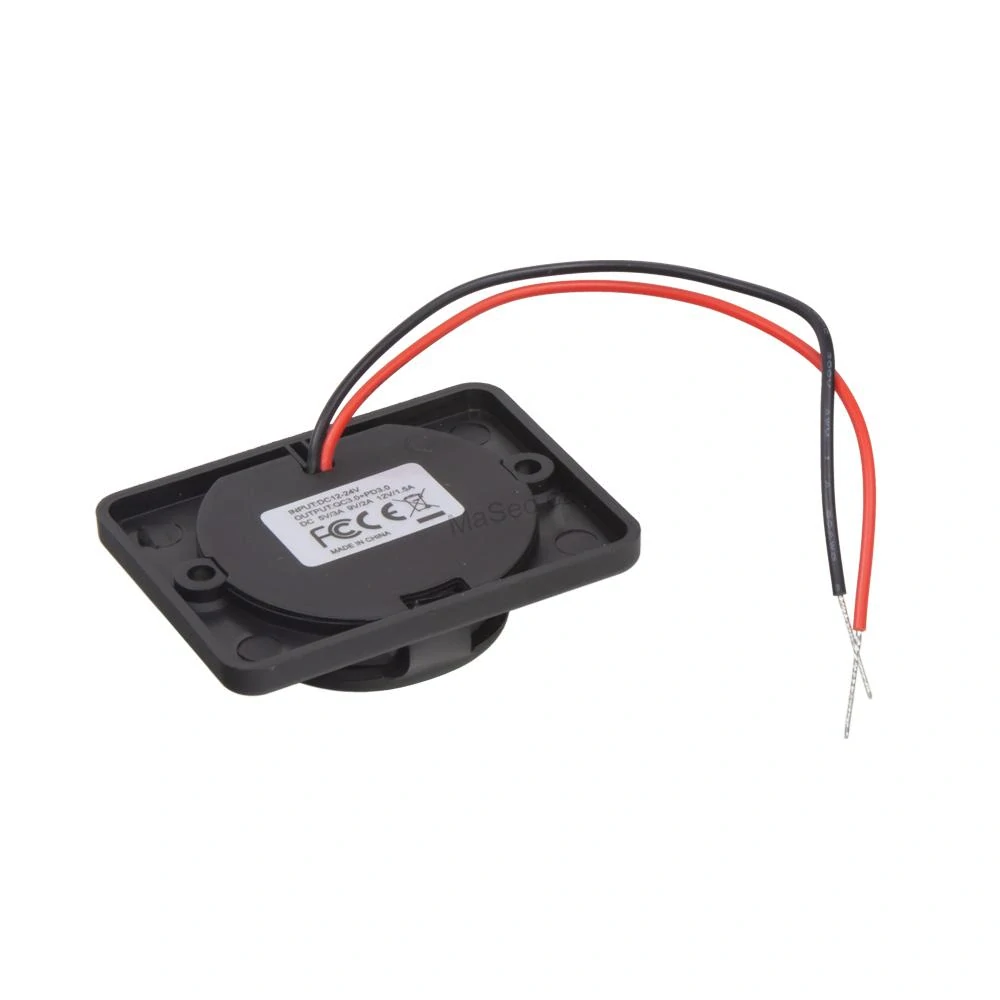 USB QC3.0 + USB-C zásuvka 12/24V, montáž na povrch s krytkou