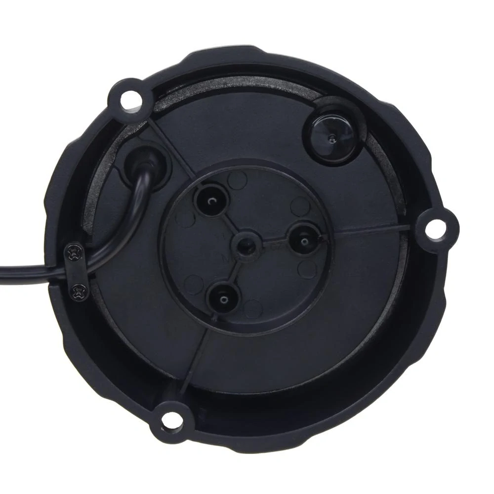 Robustní modrý LED maják, černý hliník, 48W, ECE R65