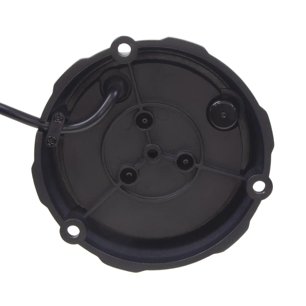 Robustní červený LED maják, černý hliník, 48W, ECE R65