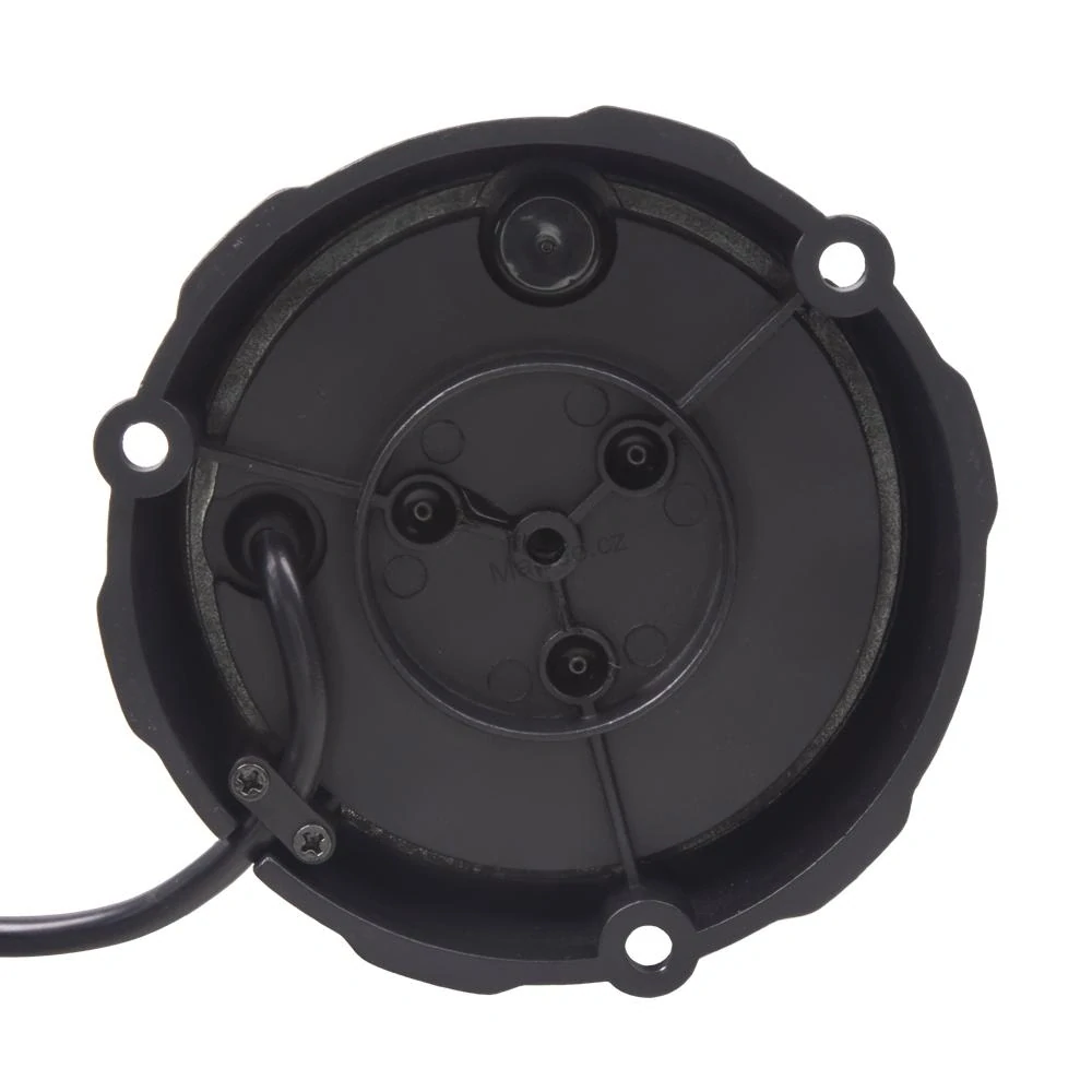 Robustní modrý LED maják, černý hliník, 96W, ECE R65