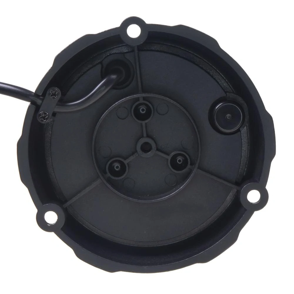 Robustní červený LED maják, černý hliník, 96W, ECE R65