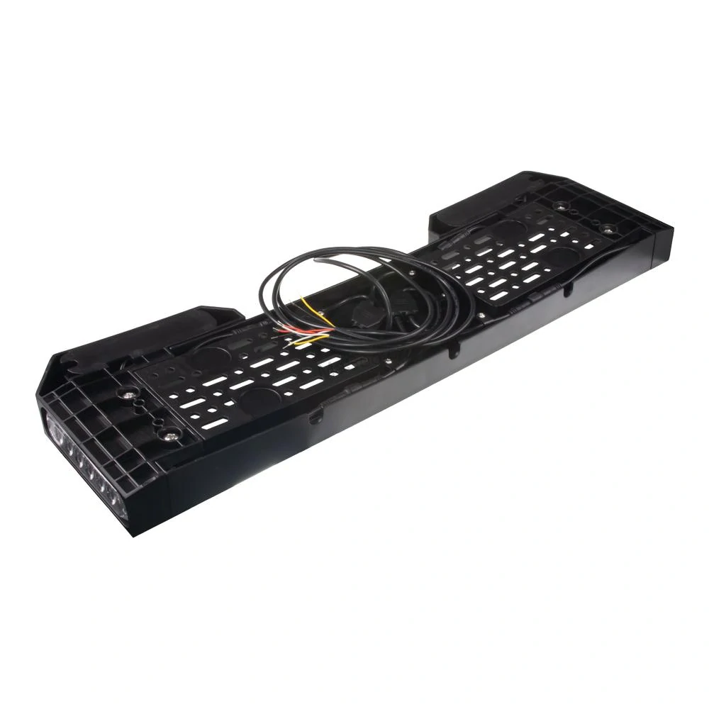 4x PREDATOR 6x4W LED pod SPZ, 12-24V, prohnutové, oranžové, ECE R65