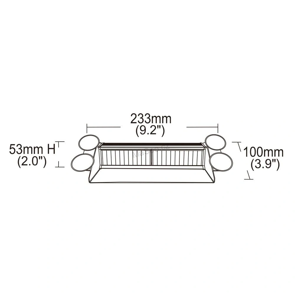 PREDATOR LED vnitřní, 8x3W, 12-24V, červeno-modrý, 233mm