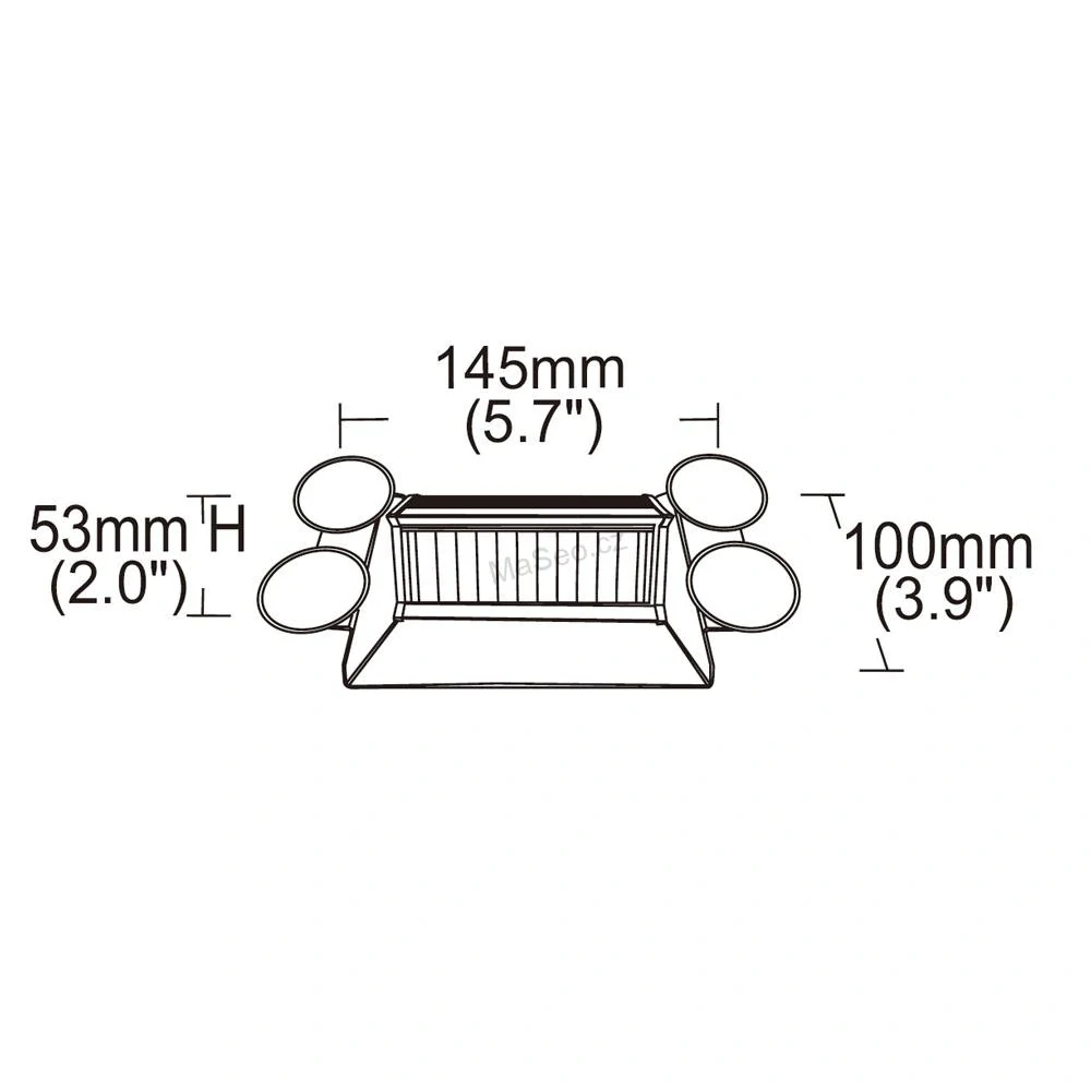 PREDATOR LED vnitřní, 4x3W, 12-24V, modrý, 145mm