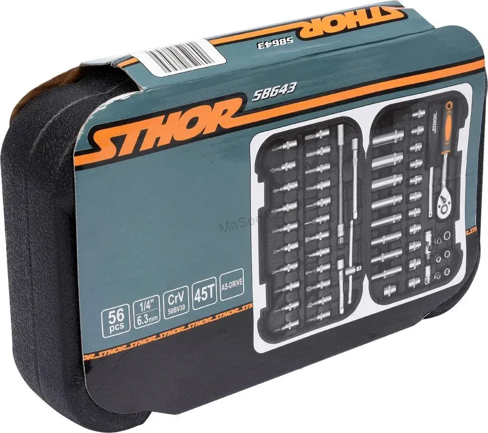 STHOR Gola sada 1/4" 56 ks