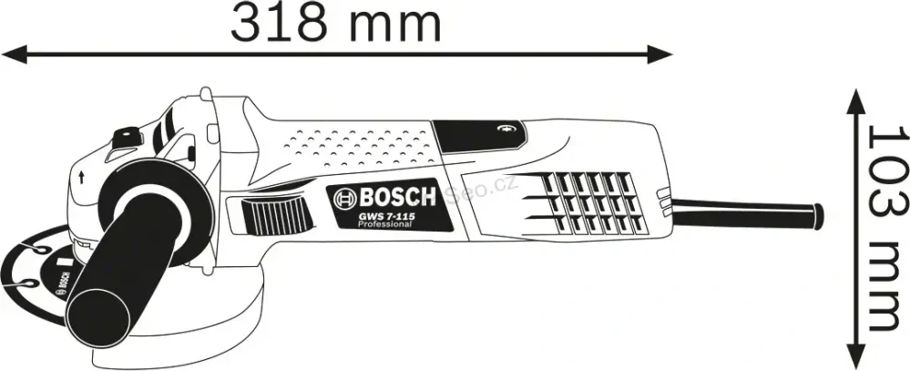 BOSCH Professional Úhlová bruska elektrická 115 mm GWS 7