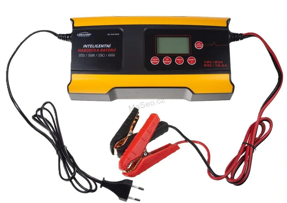 Autonabíječka CARCLEVER 12V/25A & 24V/12,5A + 12V LifePO4