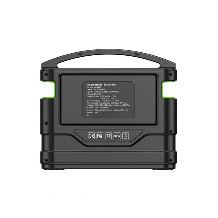Nabíjecí stanice CARCLEVER - powerbanka, 518 Wh, AC-500W