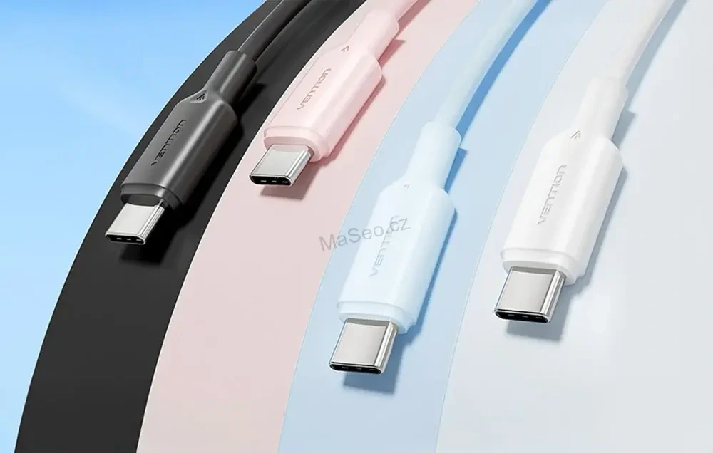 Kabel USB 2.0 A na USB-C 3A Vention CTQWF 1M (bílý)