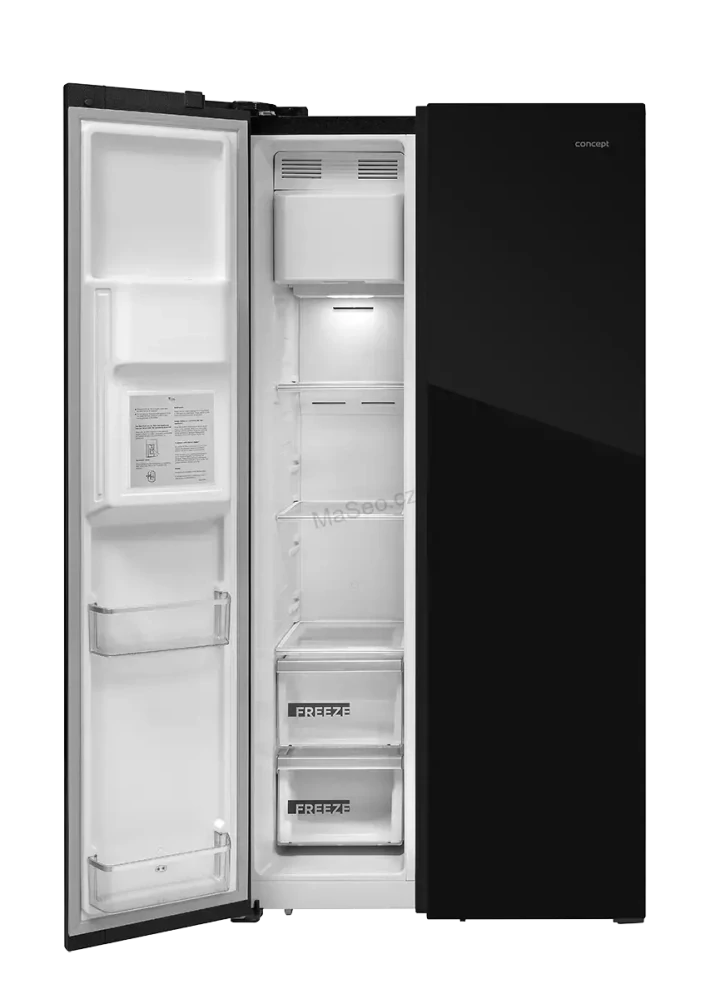 CONCEPT americká lednice s výrobníkem ledu LA7691bc BLACK
