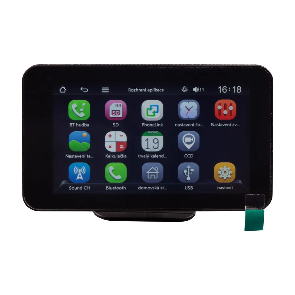 Monitor 4,7" s Apple CarPlay, Android auto, Bluetooth, USB/micro SD, kamerový vstup