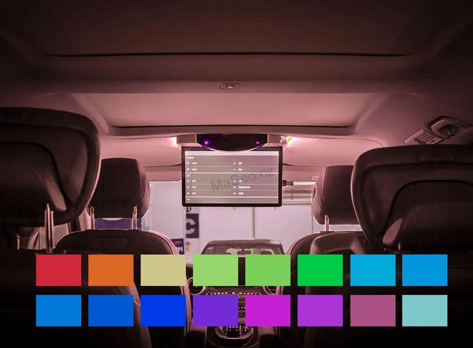 Stropní LCD monitor 15,6" stříbrný s OS. Android HDMI / USB, dálkové ovládání se snímačem pohybu