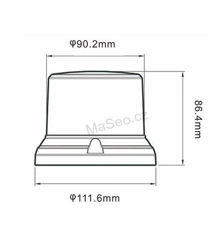 LED maják, 12-24V, 64x0,5W, oranžový wl321fix, pevná montáž, ECE R65 R10