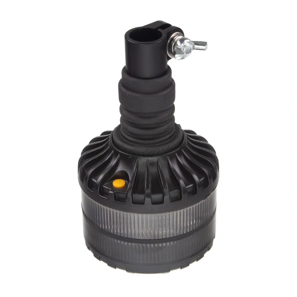 LED maják, 12-24V, 16xLED oranžový, na držák, smoke, ECE R65