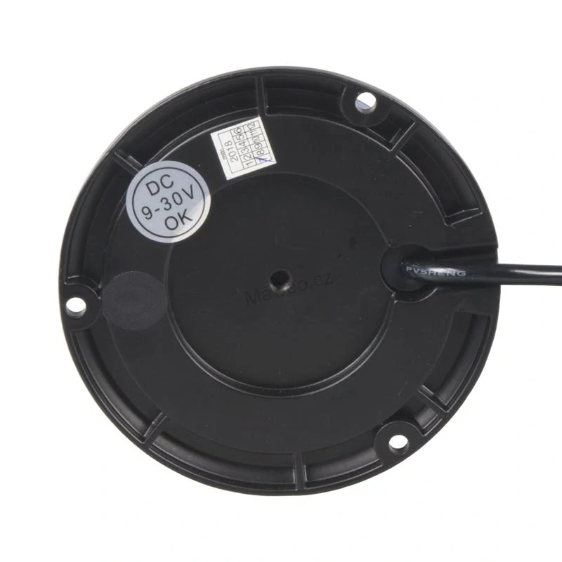 LED maják, 12-24V, 18x1W modrý, magnet, ECE R65 R10