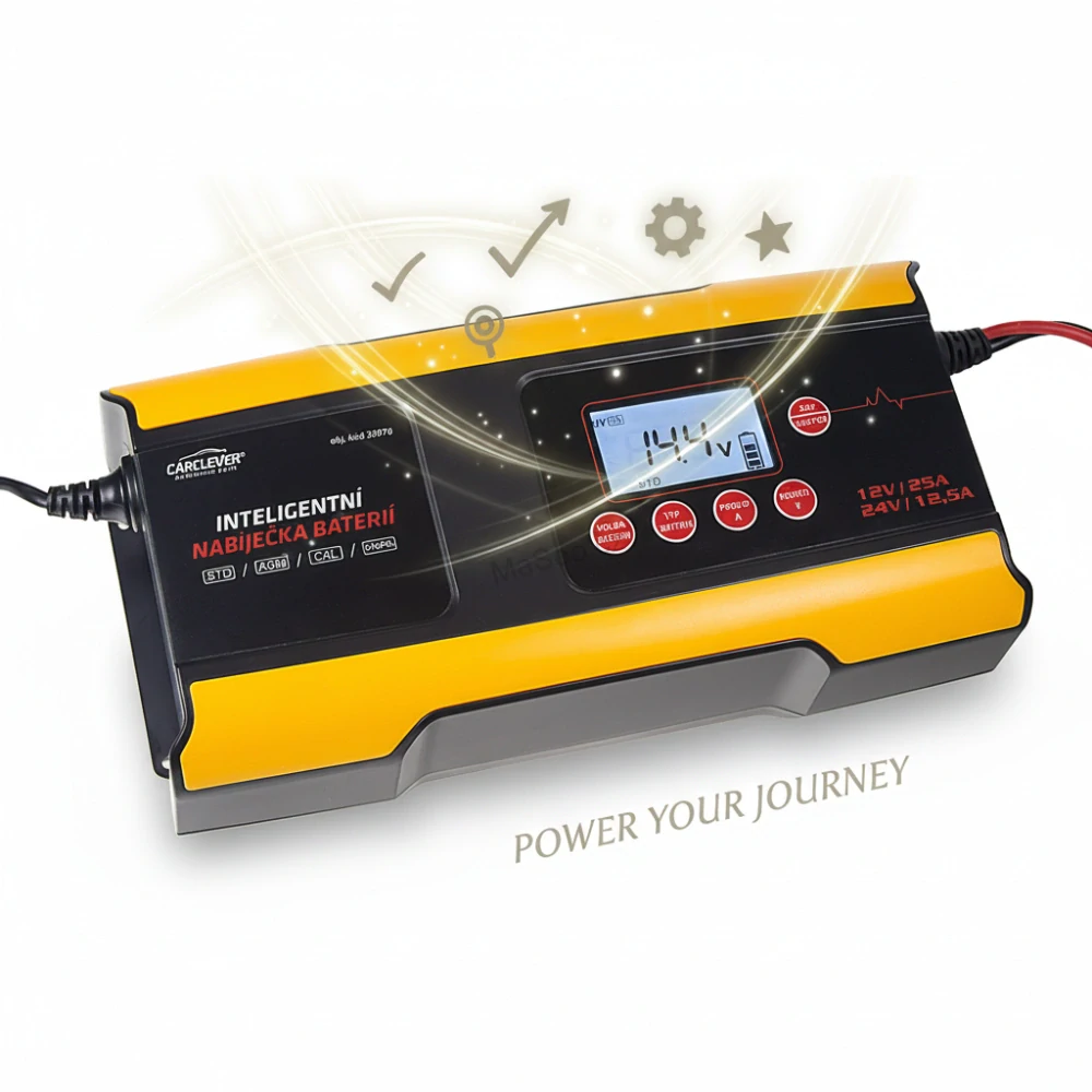 Autonabíječka CARCLEVER 12V/25A & 24V/12,5A + 12V LifePO4