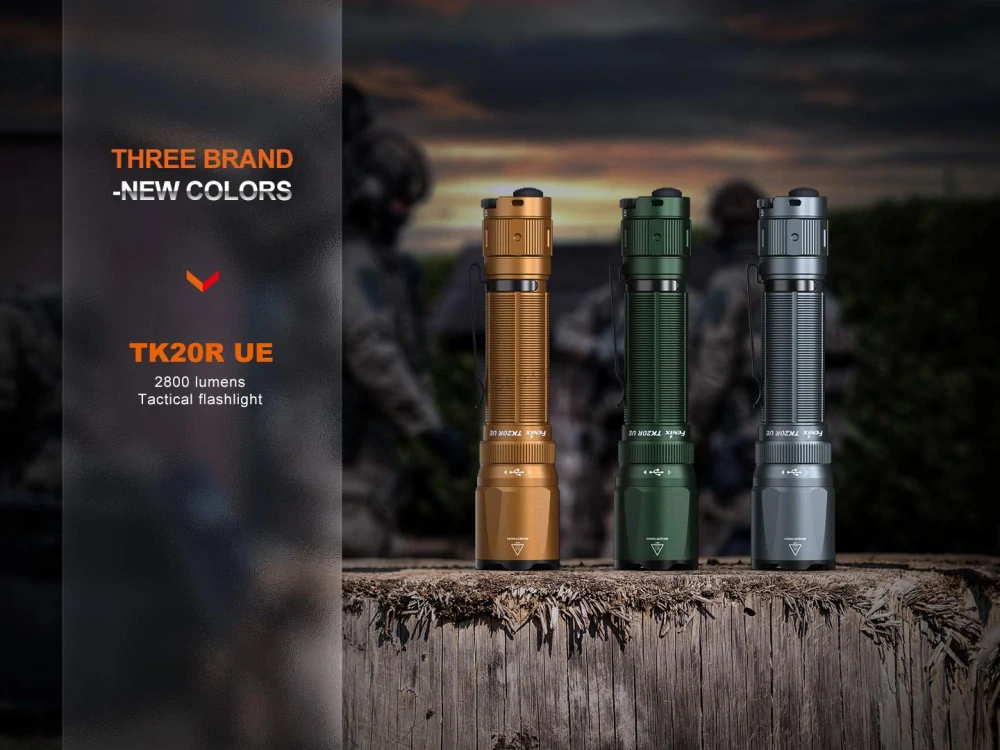 Taktická nabíjecí svítilna Fenix TK20R UE šedá