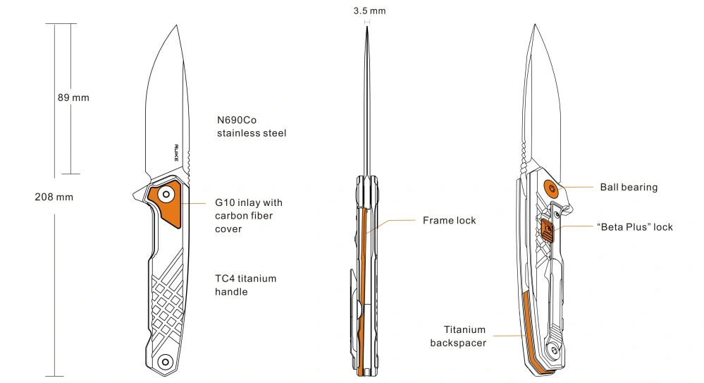 Nůž Ruike M875-TZ