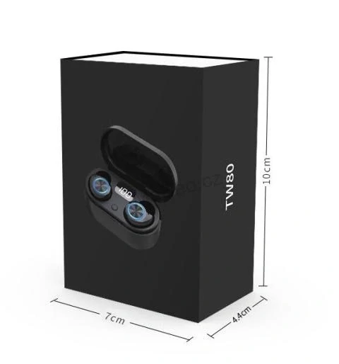 Bezdrátová sluchátka TW80 TWS Bluetooth 5.0 White (Android, iOS)