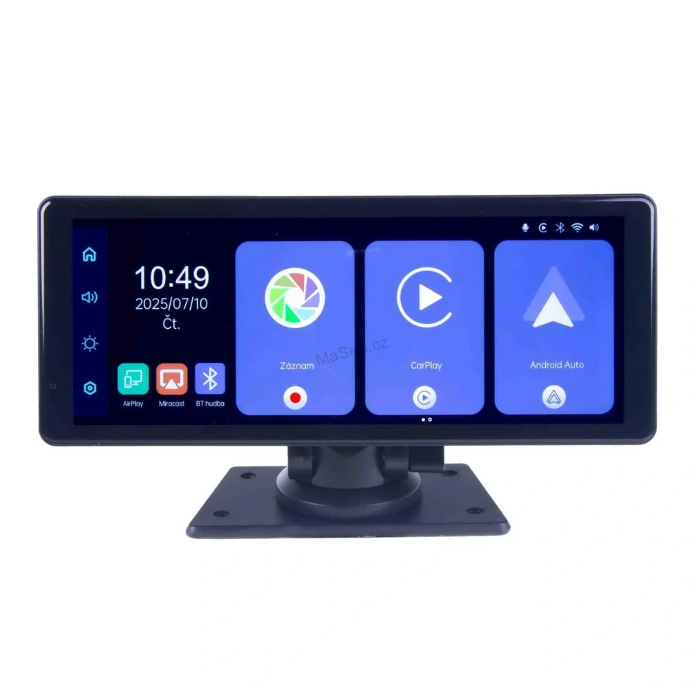 Monitor 8,1" s Apple CarPlay, Android auto, Bluetooth, micro SD, 2K DVR + kamerový vstup