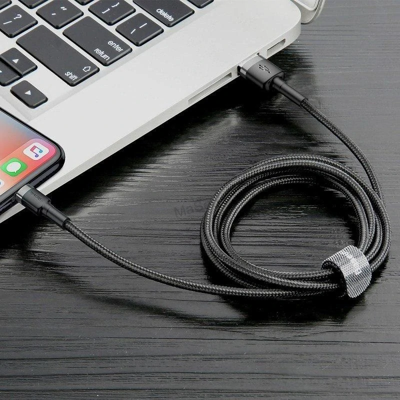 Baseus Cafule USB Lightning Cable 2,4A 1m (šedo-černý)
