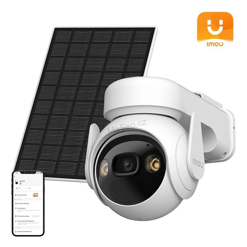 Otočná venkovní WiFi kamera se solárním panelem IMOU Cell PT kit lite