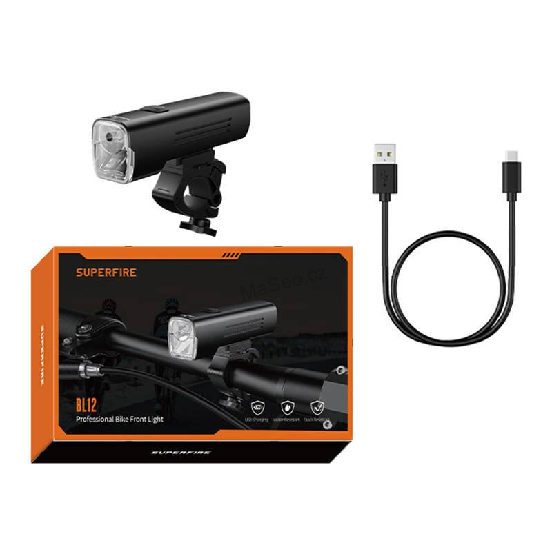 Kolo svítilna Superfire BL12 – 4800 mAh, USB, 2 režimy