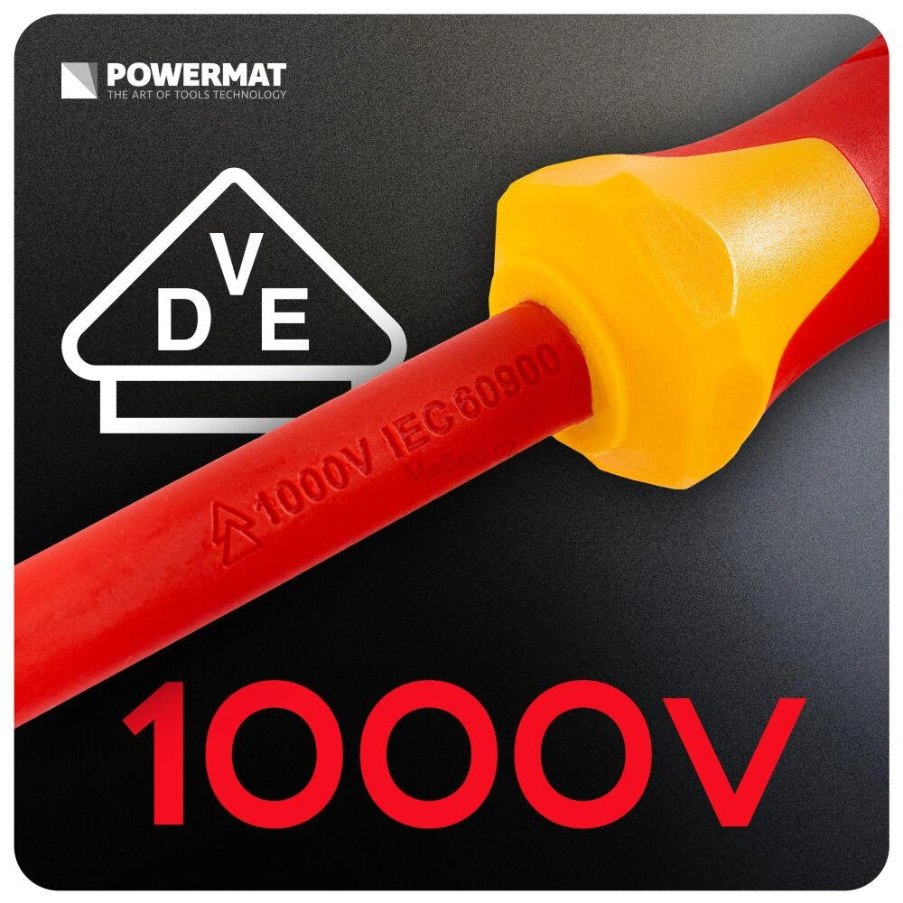 SADA IZOLOVANÝCH ŠROUBOVÁKŮ PRO ELEKTRIKÁŘE 1000V, 8dílná PM-ZW-8ZI2