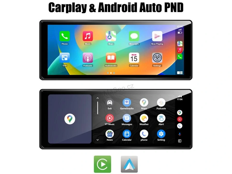 Monitor 10,26" s OS Android + Apple CarPlay, Android auto, Bluetooth, micro SD, GPS, park. kamera