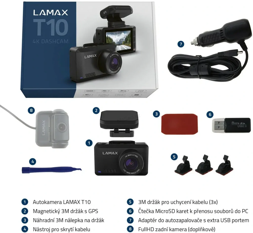 LAMAX T10 4K GPS (s hlášením radarů)