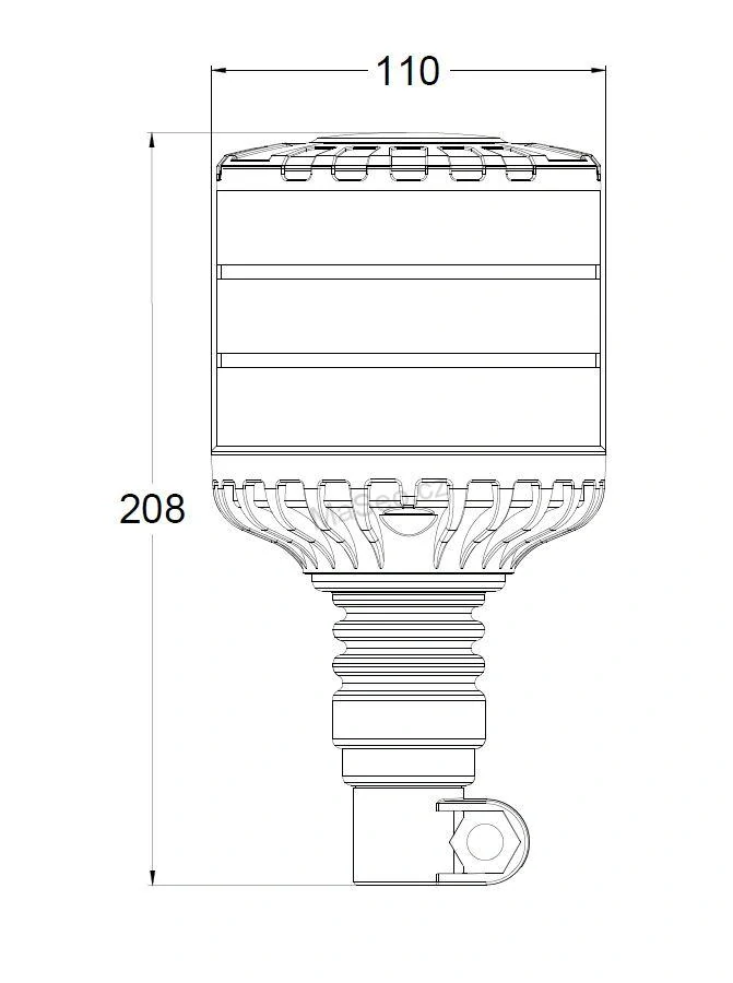 LED maják, 12-24V, 24xLED oranžový, na držák, ECE R65