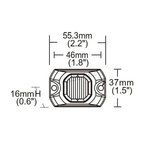 PROFI výstražné LED světlo vnější oranžové kf314a, 12-24V, ECE R65