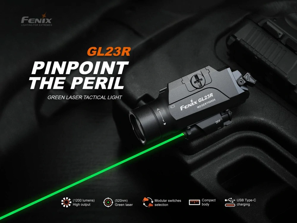 Zbraňová laserová svítilna Fenix GL23R