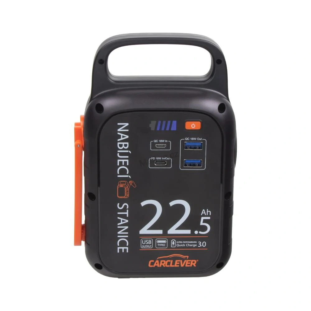 Multifunkční nabíjecí stanice - powerbanka CARCLEVER, 22.500mAh / 83,25Wh