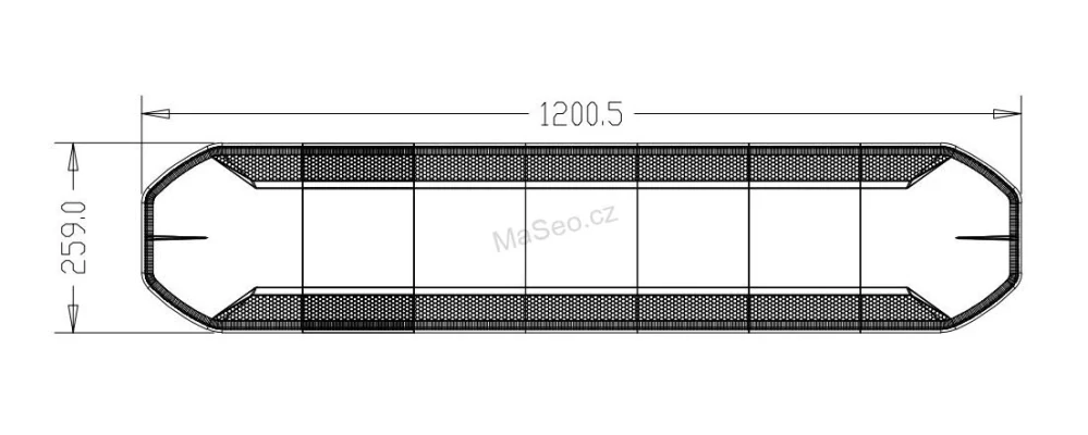 LED rampa 1200mm, oranžová, 12-24V, ECE R65 + ovladač