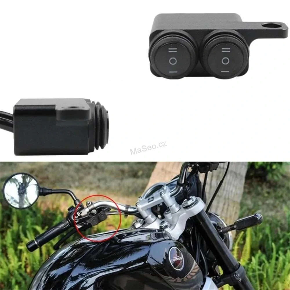 Spínač světel/predátorů/zvukových systémů na motocykl sw05
