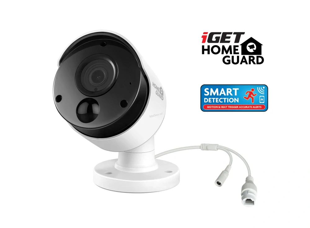 iGET HOMEGUARD HGNVK85304 - systém s PoE napájením, 8-kanálové NVR + 4x HGNVK930CAM FullHD kamera