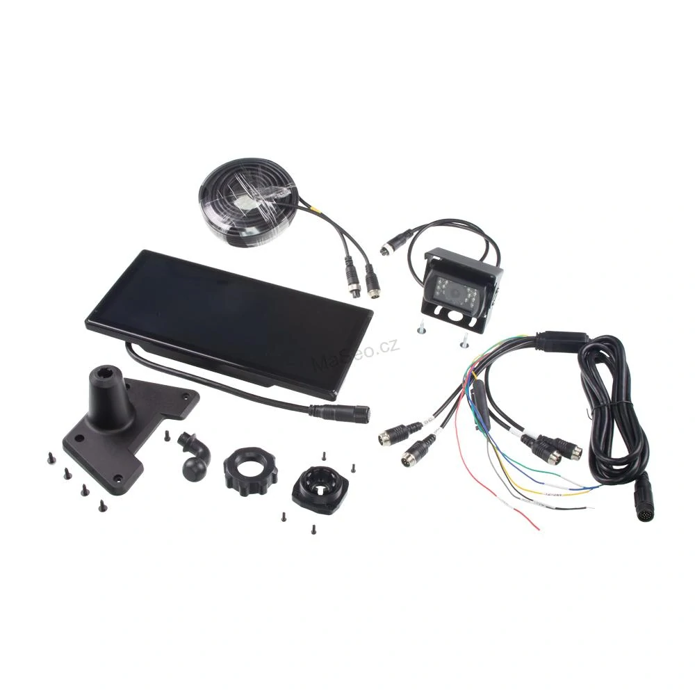 Set monitor 10,36" 4x 4PIN s Apple CarPlay, Android auto, Bluetooth, DVR, + kamera + 15m kabel