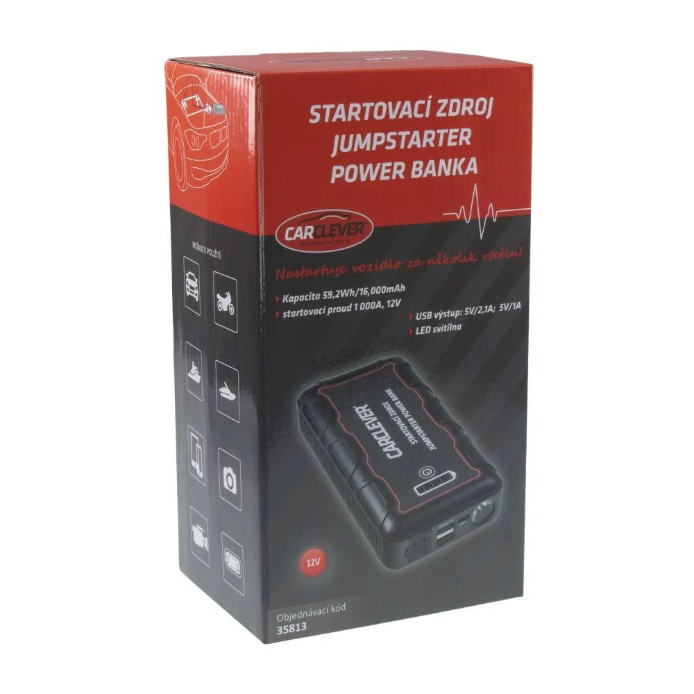 PROFI Startovací zdroj (JumpStarter) 20.000mAh / 74Wh / 1500A, 12V