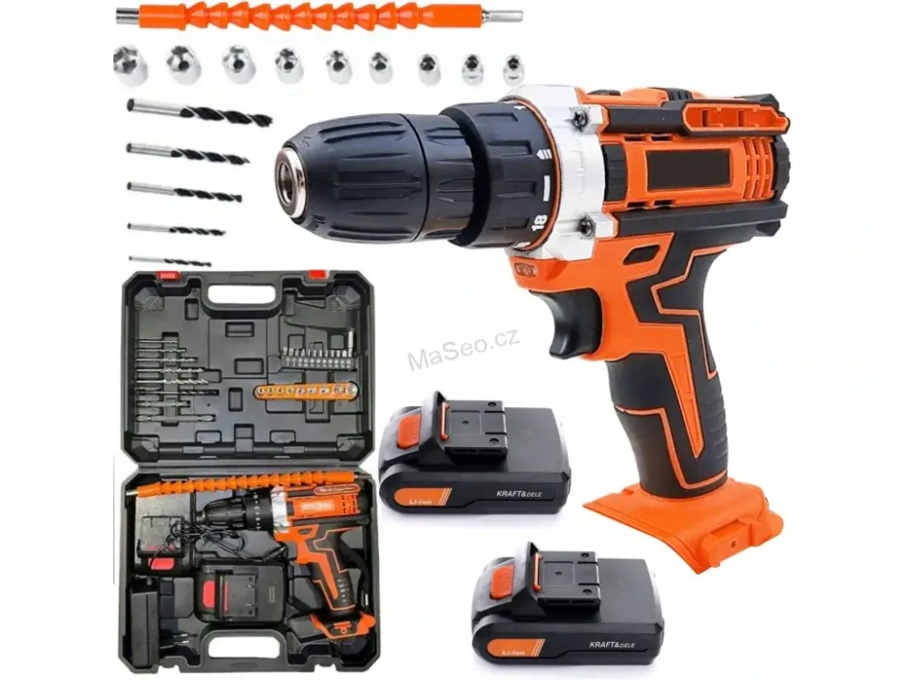 Aku vrtací šroubovák 20V s příslušenstvím KD3086 KRAFT&DELE