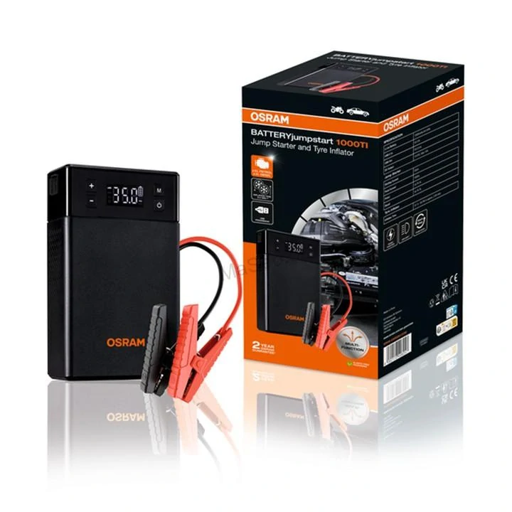 OSRAM Startovací zdroj (JumpStarter) s kompresorem, 12000mAh / 300A / 1000A, 12V