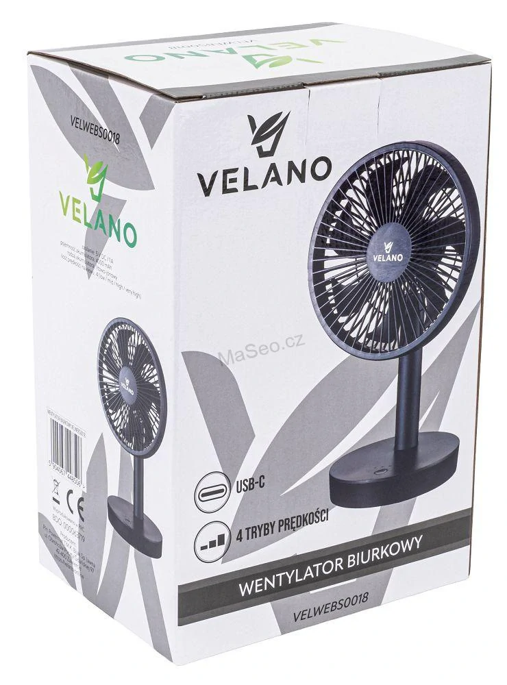 Stolní ventilátor Velano VELWEBS0018