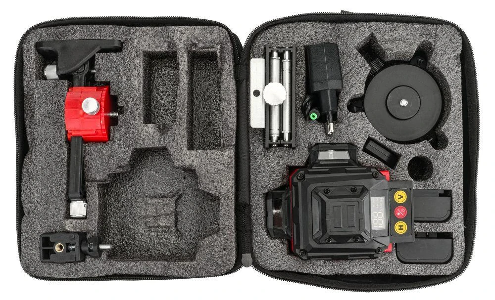 NIVELAČNÍ KŘÍŽOVÝ LASER 4D 360 ZELENÝ RTPLK0036
