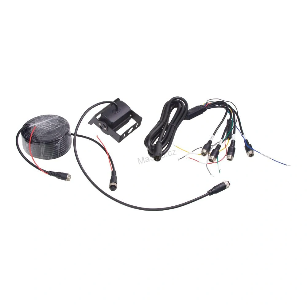 Set monitor 10,36" 4x 4PIN s Apple CarPlay, Android auto, Bluetooth, DVR, + kamera + 15m kabel