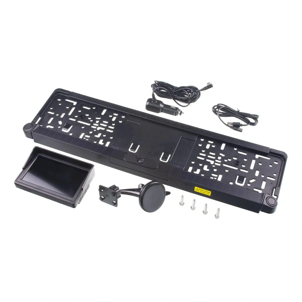 SET bezdrátový digitální kamerový systém + 2 senzory v SPZ se solárním napájením a monitorem 5"