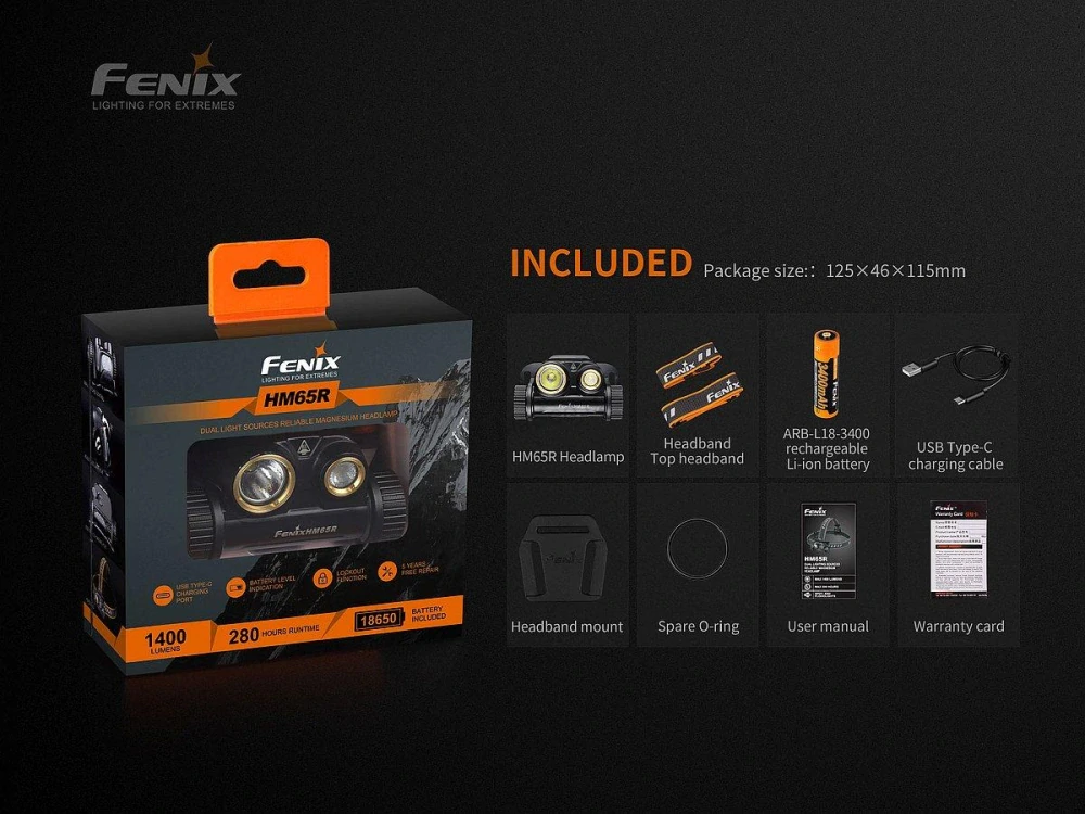Nabíjecí čelovka Fenix HM65R