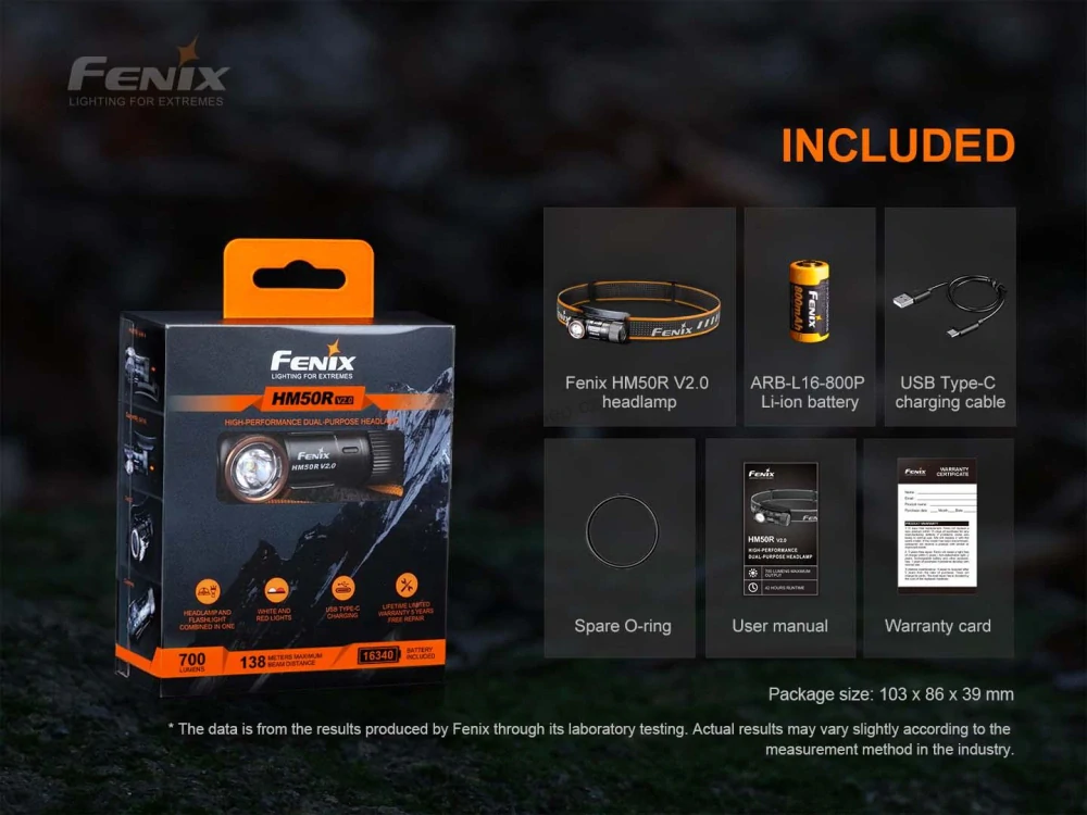Nabíjecí čelovka Fenix HM50R V2.0