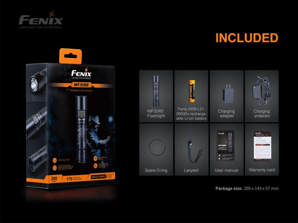 Nabíjecí ATEX svítilna Fenix WF30RE