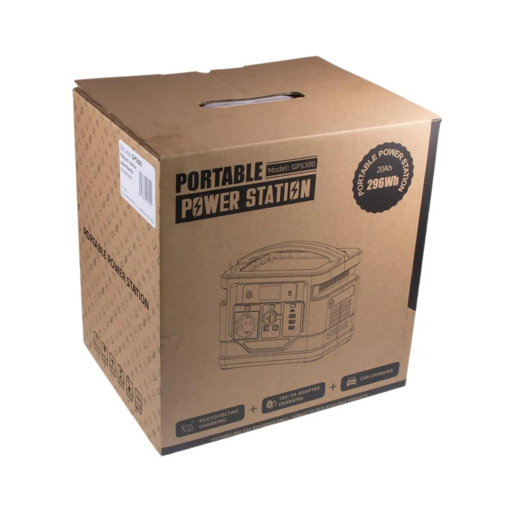 Nabíjecí stanice CARCLEVER - powerbanka, 296 Wh, AC-300W